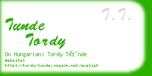 tunde tordy business card